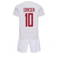 Camisa de time de futebol Dinamarca Christian Eriksen #10 Replicas 2º Equipamento Infantil Mundo 2022 Manga Curta (+ Calças curtas)